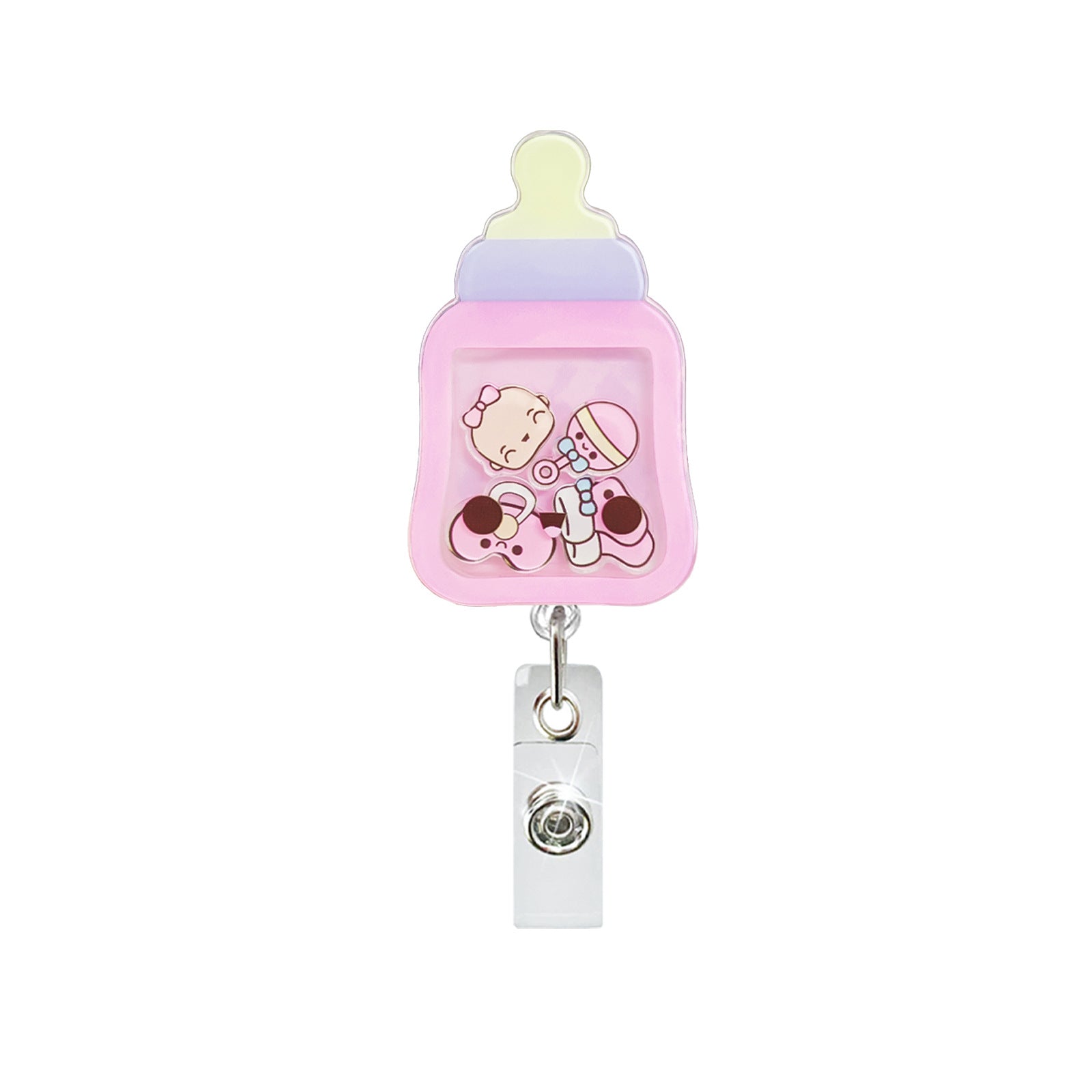 Wholesale Medical shake acrylic badge reel retractable easy to pull